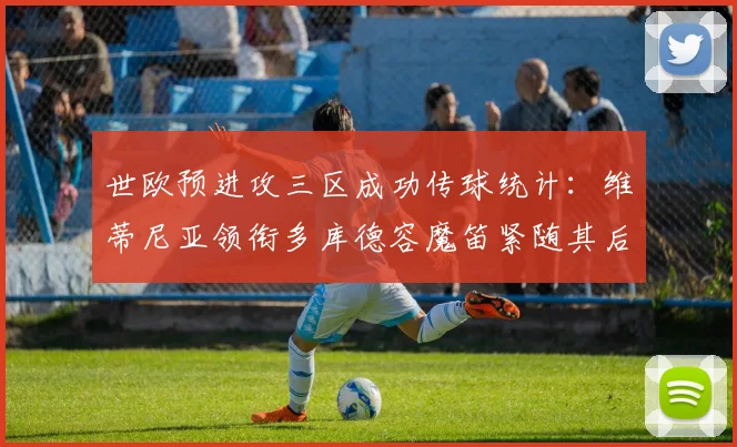 世欧预进攻三区成功传球统计：维蒂尼亚领衔多库德容魔笛紧随其后